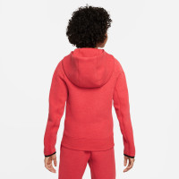 Nike Tech Fleece Trainingspak Sportswear Kids Rood Zwart