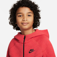 Nike Tech Fleece Trainingspak Sportswear Kids Rood Zwart