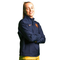 Nike Nederland Anthem Training Jacket 2023-2025 Women's Dark Blue Orange