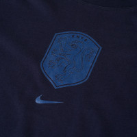 Nike Nederland Crest T-Shirt 2023-2025 Dames Donkerblauw