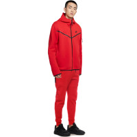 Nike Tracksuit Tech Fleece Red Black Black