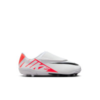 Nike Mercurial Vapor Club 15 Gras / Kunstgras Voetbalschoenen (MG) Kleuters Wit Felrood Zwart