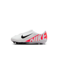 Nike Mercurial Vapor Club 15 Gras / Kunstgras Voetbalschoenen (MG) Kleuters Wit Felrood Zwart