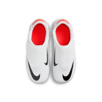 Nike Mercurial Vapor Club 15 Gras / Kunstgras Voetbalschoenen (MG) Kleuters Wit Felrood Zwart