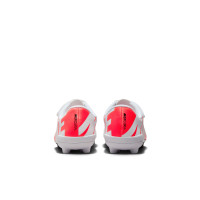 Nike Mercurial Vapor Club 15 Gras / Kunstgras Voetbalschoenen (MG) Kleuters Wit Felrood Zwart