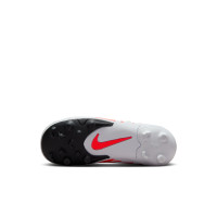 Nike Mercurial Vapor Club 15 Gras / Kunstgras Voetbalschoenen (MG) Kleuters Wit Felrood Zwart