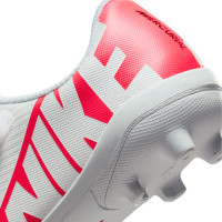 Nike Mercurial Vapor Club 15 Gras / Kunstgras Voetbalschoenen (MG) Kleuters Wit Felrood Zwart