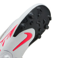 Nike Mercurial Vapor Club 15 Gras / Kunstgras Voetbalschoenen (MG) Kleuters Wit Felrood Zwart