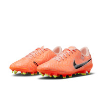 Nike Tiempo Legend 10 Academy Gras / Kunstgras Voetbalschoenen (MG) Oranje Zwart