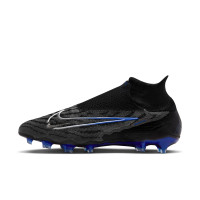 Nike Phantom GX Elite DF Gras Voetbalschoenen (FG) Zwart Blauw