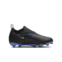 Nike Phantom GX Academy Dynamic Fit Gras / Kunstgras Voetbalschoenen (MG) Kids Zwart Blauw