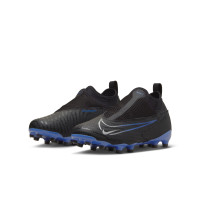 Nike Phantom GX Academy Dynamic Fit Gras / Kunstgras Voetbalschoenen (MG) Kids Zwart Blauw