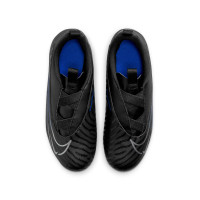 Nike Phantom GX Academy Gras / Kunstgras Voetbalschoenen (MG) Kids Zwart Blauw