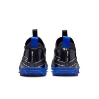 Nike Zoom Mercurial Vapor 15 Academy Laceless Turf Football Shoes (TF) Kids Black Blue