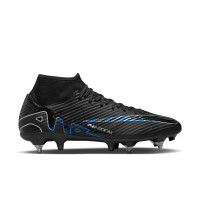 Nike Zoom Mercurial Superfly 9 Academy IJzeren-Nop Voetbalschoenen (SG) Anti-Clog Zwart Blauw Wit