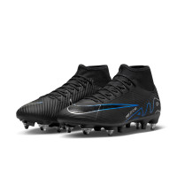 Nike Zoom Mercurial Superfly 9 Academy IJzeren-Nop Voetbalschoenen (SG) Anti-Clog Zwart Blauw Wit