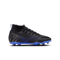 Nike Mercurial Superfly 9 Club Grass/Artificial Grass Football Shoes (MG) Kids Black Blue White