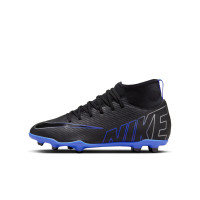 Nike Mercurial Superfly 9 Club Grass/Artificial Grass Football Shoes (MG) Kids Black Blue White