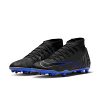 Nike Mercurial Superfly 9 Club Grass/Artificial Grass Football Shoes (MG) Black Blue White