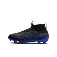 Nike Zoom Mercurial Superfly 9 Pro Veterloze Gras Voetbalschoenen (FG) Kids Zwart Blauw Wit
