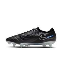 Nike Tiempo Legend 10 Elite IJzeren-Nop Voetbalschoenen (SG) Anti-Clog Zwart Blauw