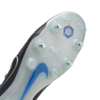 Nike Tiempo Legend 10 Elite IJzeren-Nop Voetbalschoenen (SG) Anti-Clog Zwart Blauw