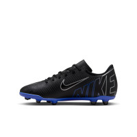 Nike Mercurial Vapor Club 15 Grass/Artificial Grass Football Shoes (MG) Kids Black Blue White