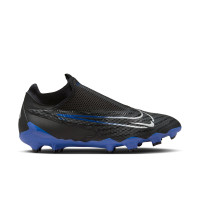 Nike Phantom GX Academy Dynamic Fit Grass/Artificial Grass Football Shoes (MG) Black Blue