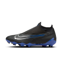 Nike Phantom GX Academy Dynamic Fit Grass/Artificial Grass Football Shoes (MG) Black Blue