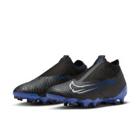 Nike Phantom GX Academy Dynamic Fit Gras / Kunstgras Voetbalschoenen (MG) Zwart Blauw