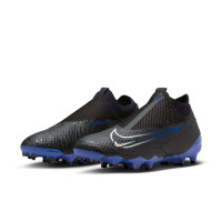 Nike Phantom GX Academy Dynamic Fit Grass/Artificial Grass Football Shoes (MG) Black Blue