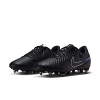 Nike Tiempo Legend 10 Academy IJzeren-Nop Voetbalschoenen (SG) Anti-Clog Zwart Blauw