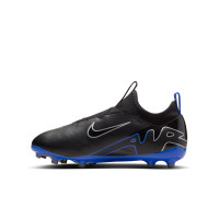 Nike Zoom Mercurial Vapor 15 Academy Grass/Artificial Grass Football Shoes (MG) Kids Black Blue