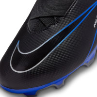 Nike Zoom Mercurial Vapor 15 Academy Grass/Artificial Grass Football Shoes (MG) Kids Black Blue