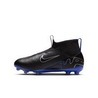 Nike Zoom Mercurial Superfly 9 Academy Veterloze Gras / Kunstgras Voetbalschoenen (MG) Kids Zwart Blauw Wit