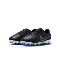 Nike Tiempo Legend 10 Academy Grass/Artificial Grass Football Shoes (MG) Kids Black Blue