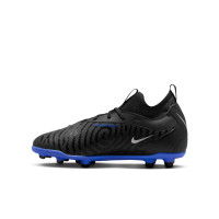 Nike Phantom GX Club DF Gras / Kunstgras Voetbalschoenen (MG) Kids Zwart Blauw