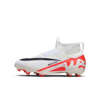 Nike Zoom Mercurial Superfly Pro 9 Veterloze Gras Voetbalschoenen (FG) Kids Wit Felrood Zwart