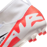 Nike Zoom Mercurial Superfly Pro 9 Veterloze Gras Voetbalschoenen (FG) Kids Wit Felrood Zwart