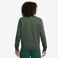 Nike Sportswear Club Crew Sweater Fleece Dark Green White