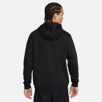 Nike Sportswear Fleece Trainingspak Hooded Zwart Wit Grijs