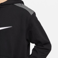 Nike Sportswear Fleece Trainingspak Hooded Zwart Wit Grijs