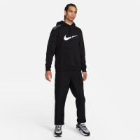 Nike Sportswear Hoodie Fleece Zwart Wit Grijs
