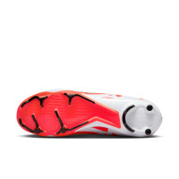 Nike Zoom Mercurial Vapor Academy 15 Gras / Kunstgras Voetbalschoenen (MG) Wit Felrood Zwart