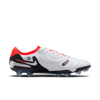 Nike Tiempo Legend Elite 10 Gras Football Shoes (FG) White Black Bright Red