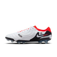 Nike Tiempo Legend Elite 10 Gras Football Shoes (FG) White Black Bright Red