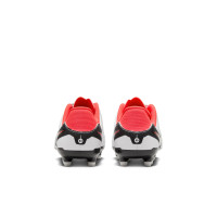 Nike Tiempo Legend Academy 10 Grass/Artificial Grass Football Shoes (MG) Kids White Black Bright Red