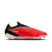 Nike Phantom Elite GX Gras Voetbalschoenen (FG) Felrood Zwart Wit