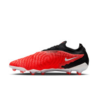 Nike Phantom Elite GX Gras Voetbalschoenen (FG) Felrood Zwart Wit