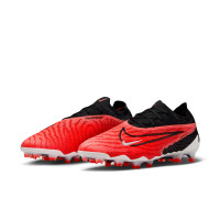 Nike Phantom Elite GX Gras Voetbalschoenen (FG) Felrood Zwart Wit